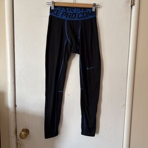Nike Pro Combat Long Tights Royal Blue/Black | Mens Med